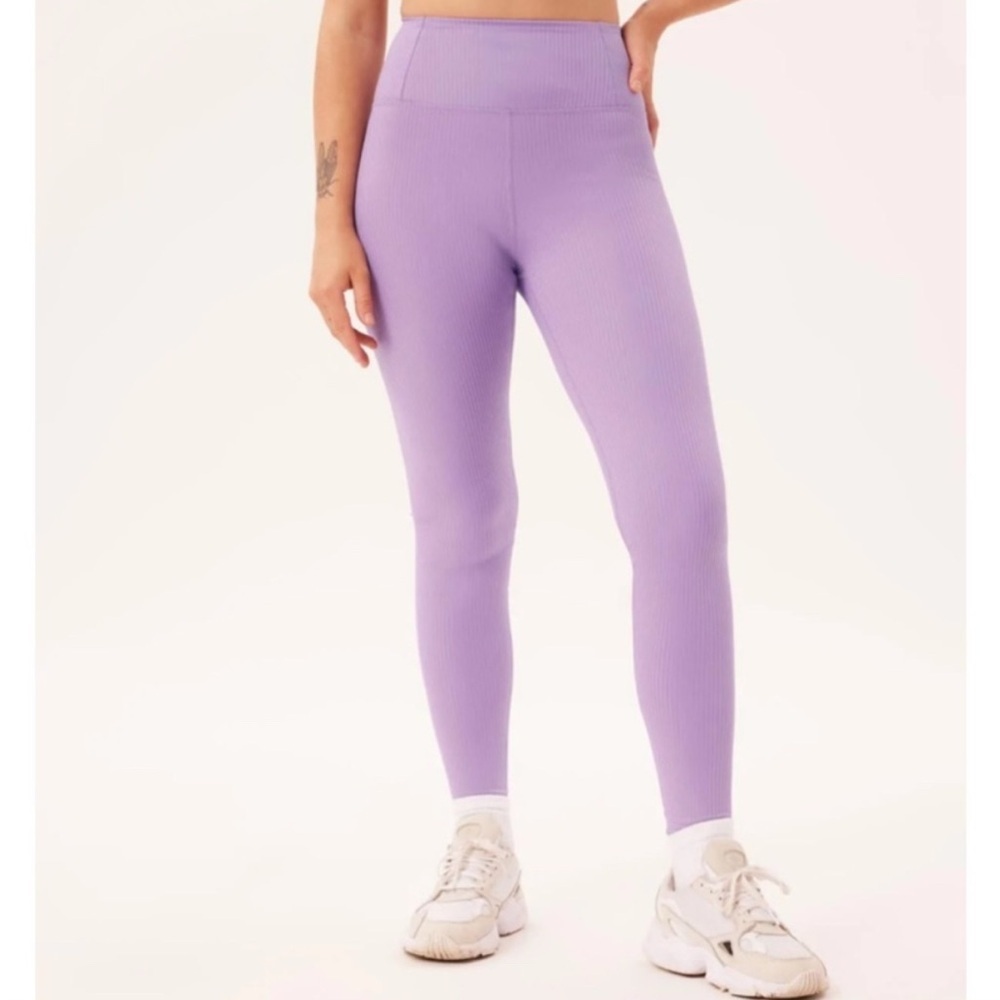 Girlfriend Collective Violet RIB High-Rise Leggings Size Medium